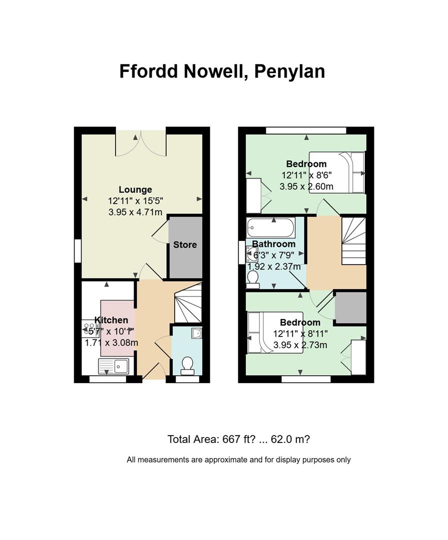 Floorplan for Ffordd Nowell, Penylan